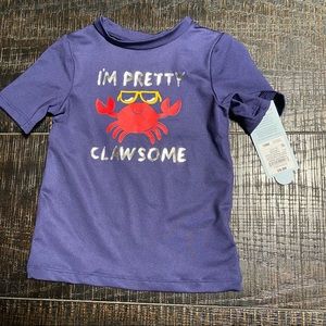 NWT cat & Jack boys swim rash guard